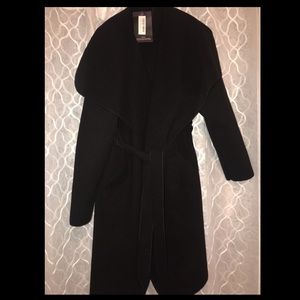 Black waterfall coat